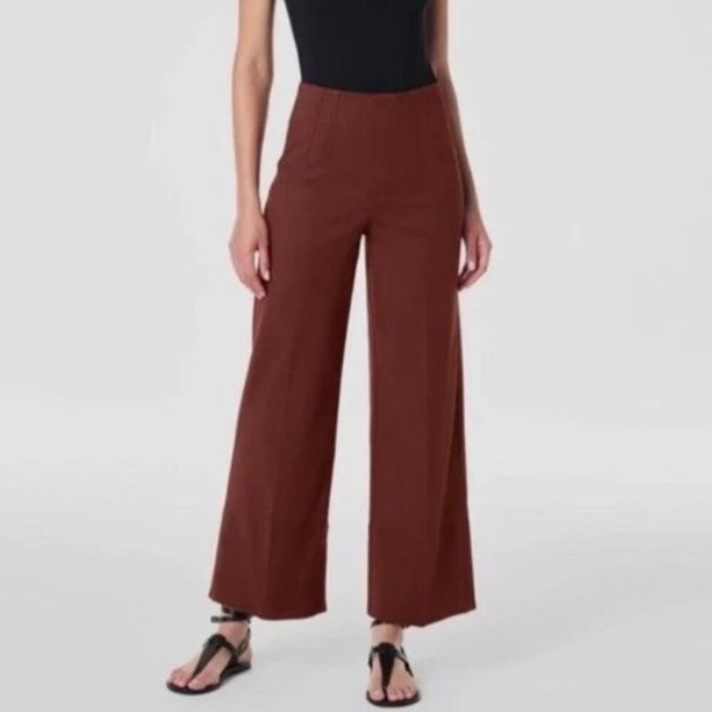 SPANX® Stretch Twill Cropped Wide Leg Pant Hickory / Regular / XL / NWT